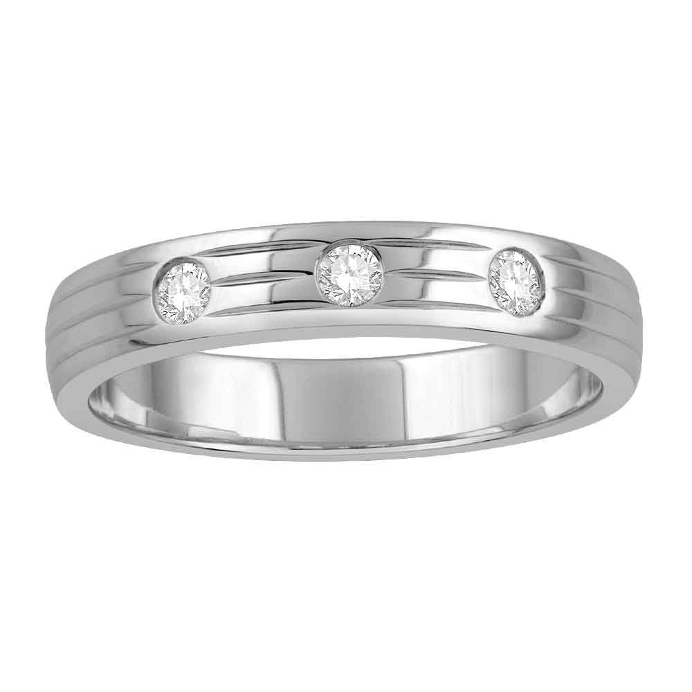 MEN'S DIAMOND PLATINUM RING