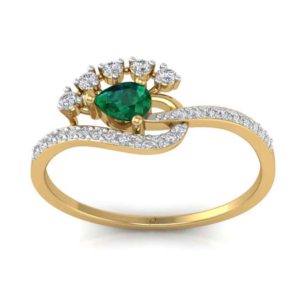DIAMOND COLOR-STONE RING